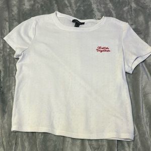 White basic t-shirt from forever 21.